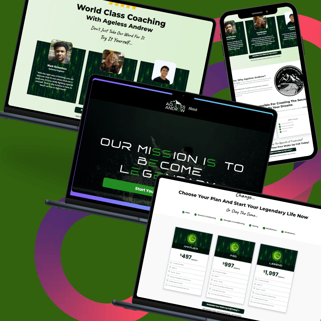 Ageless Andrew Landing Page