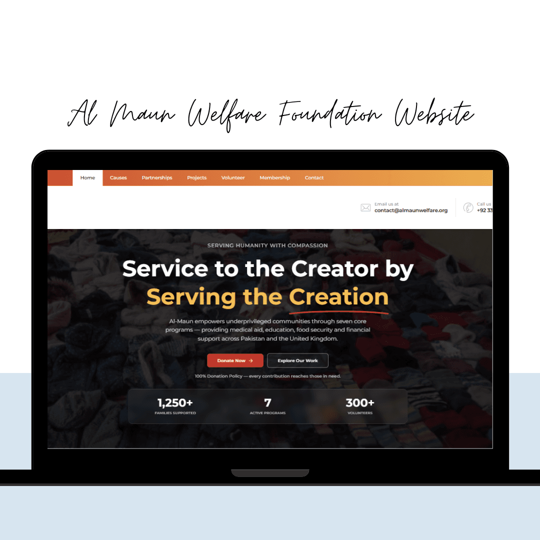 Al Maun Welfare Foundation Website