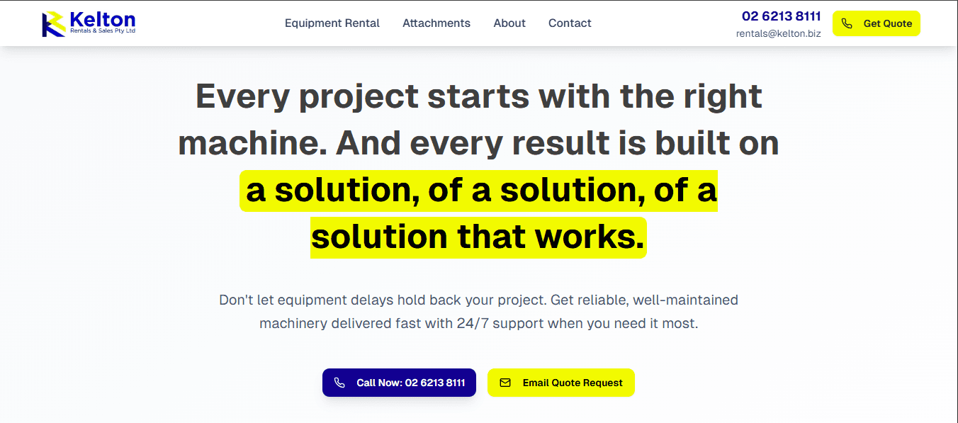 Kelton Rentals Landing Page